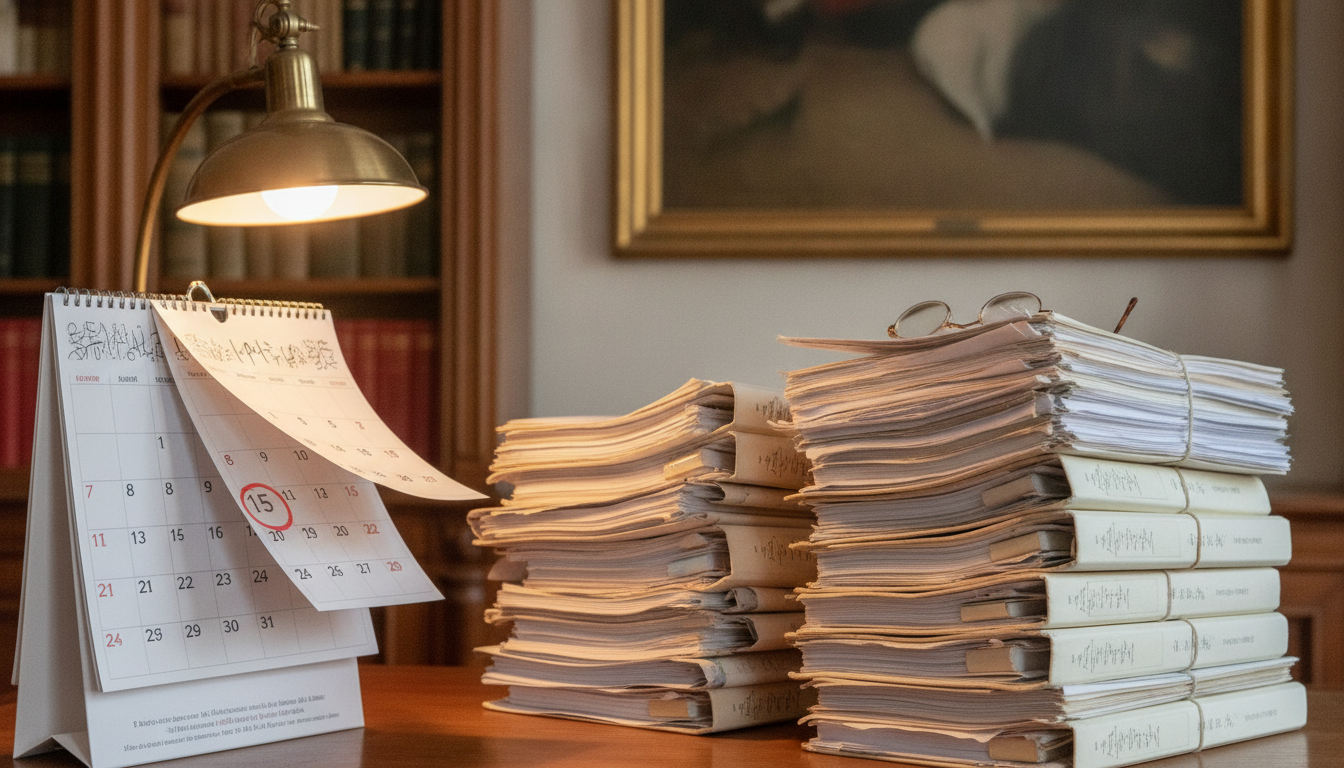 Calendrier marquant la limite de quatre ans d'indemnisation